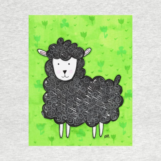 Black Sheep In A Pasture by RuthMCreative